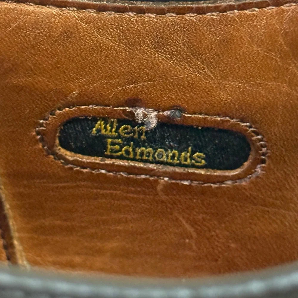 Allen Edmonds Wendell Black Leather Split Toe Derby Dress Shoes Mens 11 D 5708